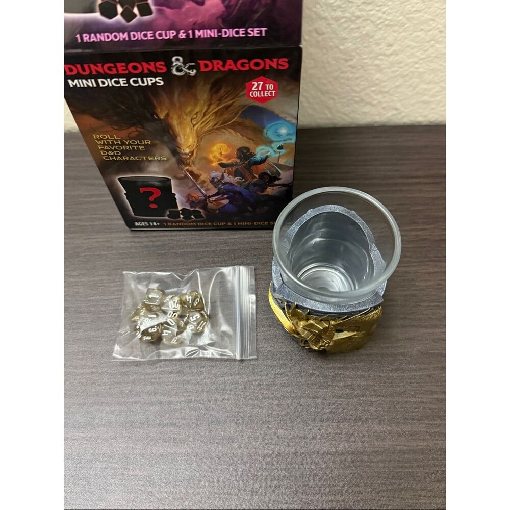 D&D Dungeons & Dragons Series 2 Blind Box Mini Dice Cup - Gold Dragon (Color) - Picture 2 of 6